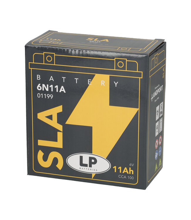Landport (LP) SLA 6N11A motor accu 6 volt 11,0 ah (01199)