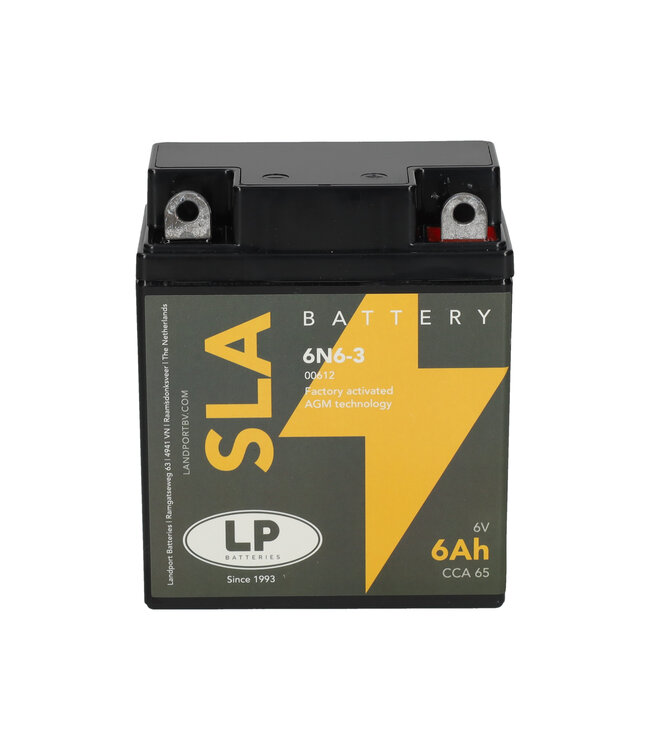 Landport (LP) SLA 6N6-3 motor accu 6 volt 6,0 ah (00612)
