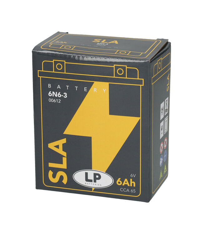 Landport (LP) SLA 6N6-3 motor accu 6 volt 6,0 ah (00612)