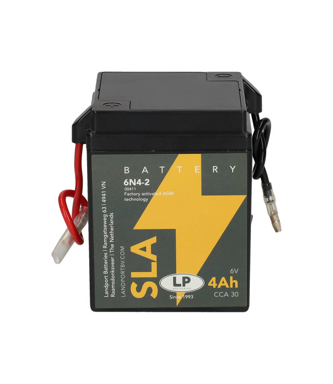 Landport (LP) SLA 6N4-2 motor accu 6 volt 4,0 ah (00411)