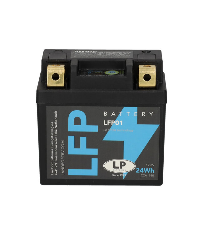 Landport (LP) LFP01 12 volt 24 Wh ﻿Lithium LiFePO4 motoraccu