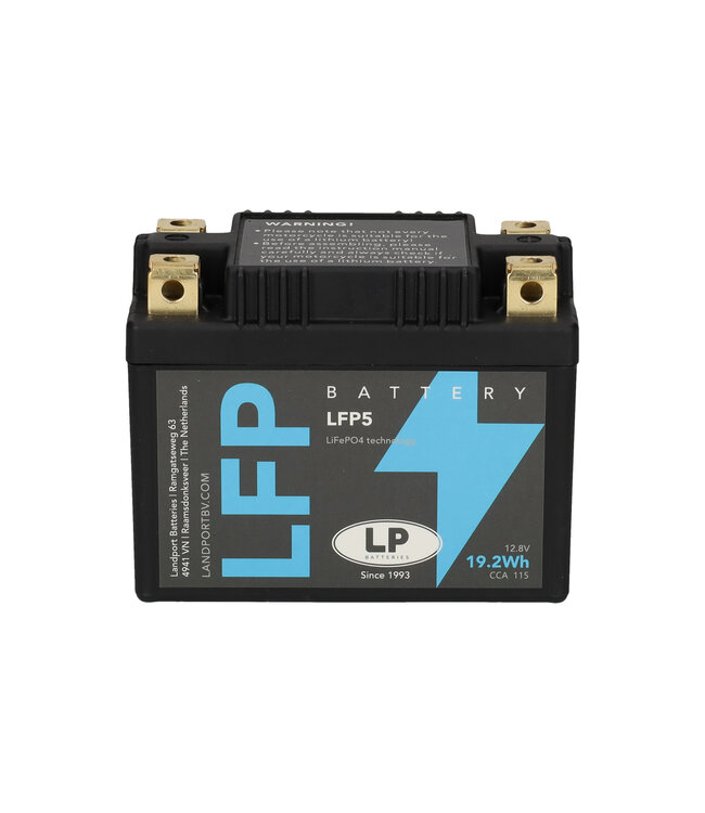 Landport (LP) LFP5 12 volt 19,2 Wh ﻿Lithium LiFePO4 motor accu