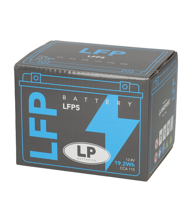 Landport (LP) LFP5 12 volt 19,2 Wh ﻿Lithium LiFePO4 motor accu