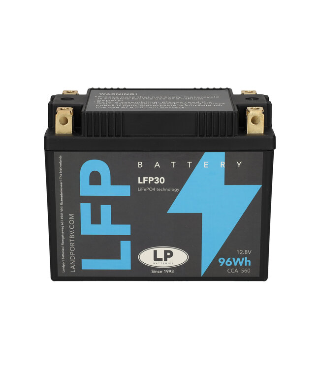 Landport (LP) LFP30 12 volt 96,0 Wh ﻿Lithium LiFePO4 motor accu