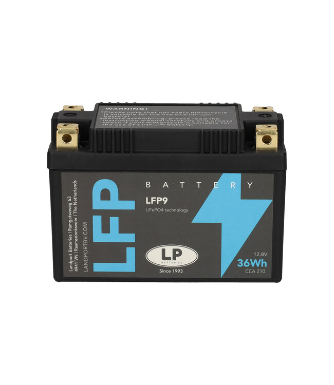 Landport (LP) LFP9 12 volt 36.0 Wh ﻿Lithium LiFePO4 motor accu
