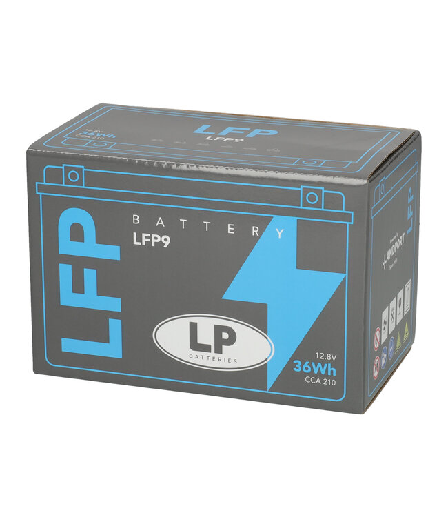 Landport (LP) LFP9 12 volt 36.0 Wh ﻿Lithium LiFePO4 motor accu