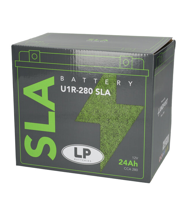 Landport (LP) SLA U1R-280 AGM grasmaaier / motor accu 12 volt 24 ah (LS U1R-280 SLA)