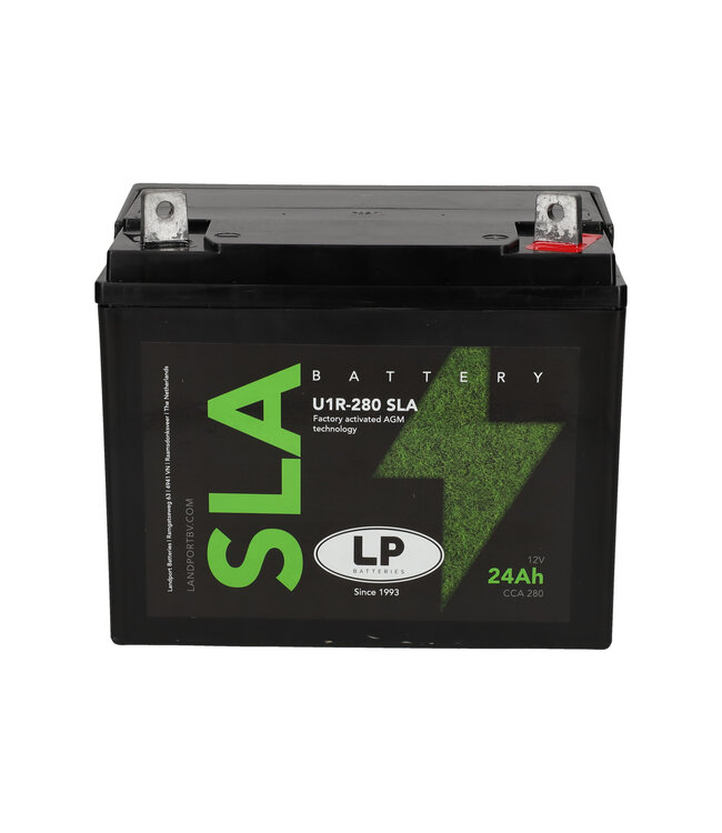 Landport (LP) SLA U1R-280 AGM grasmaaier / motor accu 12 volt 24 ah (LS U1R-280 SLA)