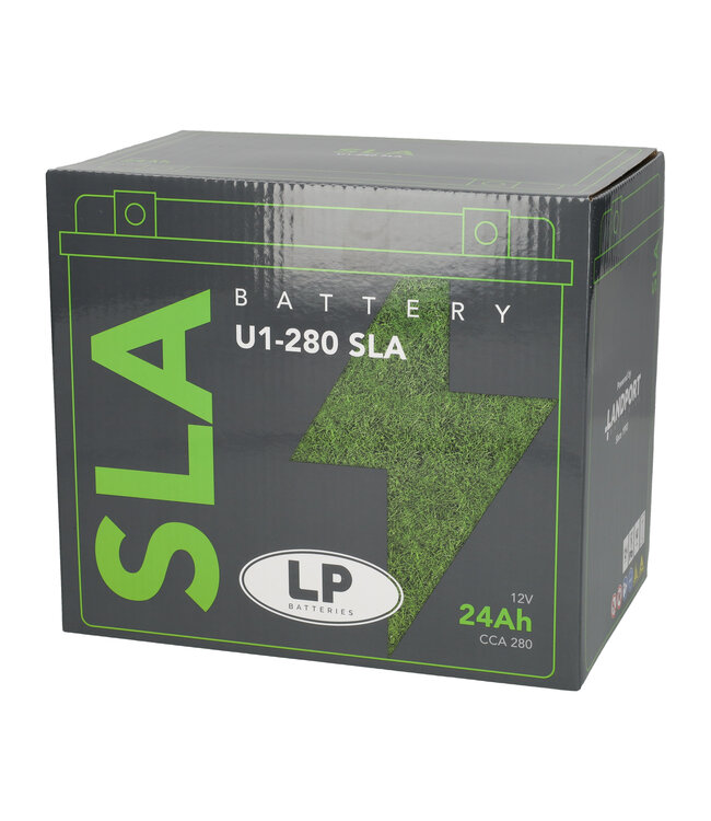 Landport (LP) SLA U1-280 AGM grasmaaier / motor accu 12 volt 24 ah (LS U1-280 SLA)