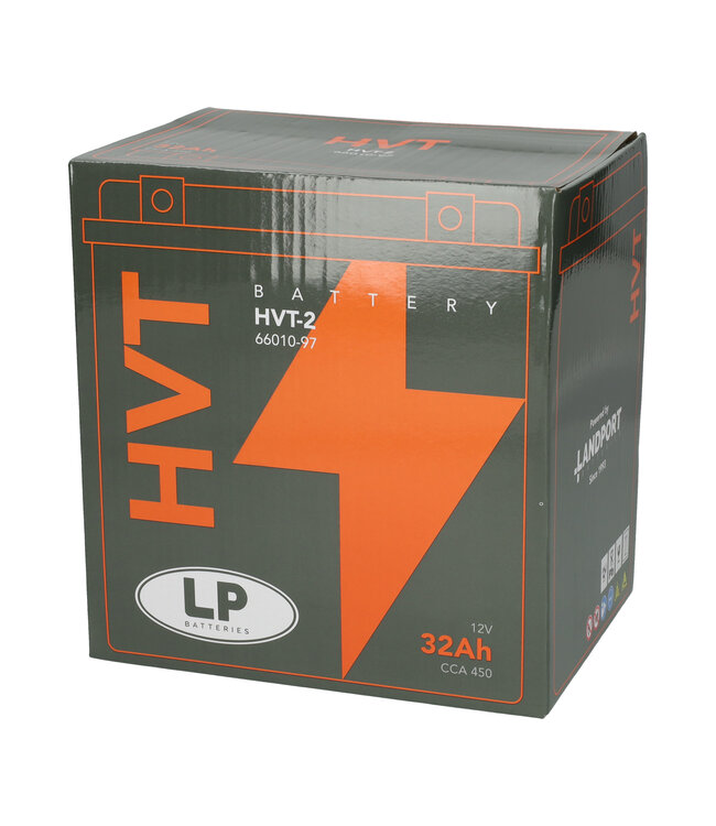 Landport (LP) HVT-2 Harley accu AGM 12 volt 30 ah (MH HVT 2)