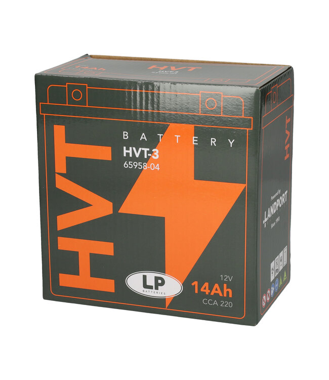 Landport (LP) HVT-3 Harley accu AGM 12 volt 14 ah (MH HVT 3)