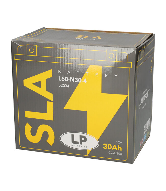 Landport (LP) SLA L60-N30-4 AGM motor accu 12 volt 30 ah (53034 - Y60-N30-4)