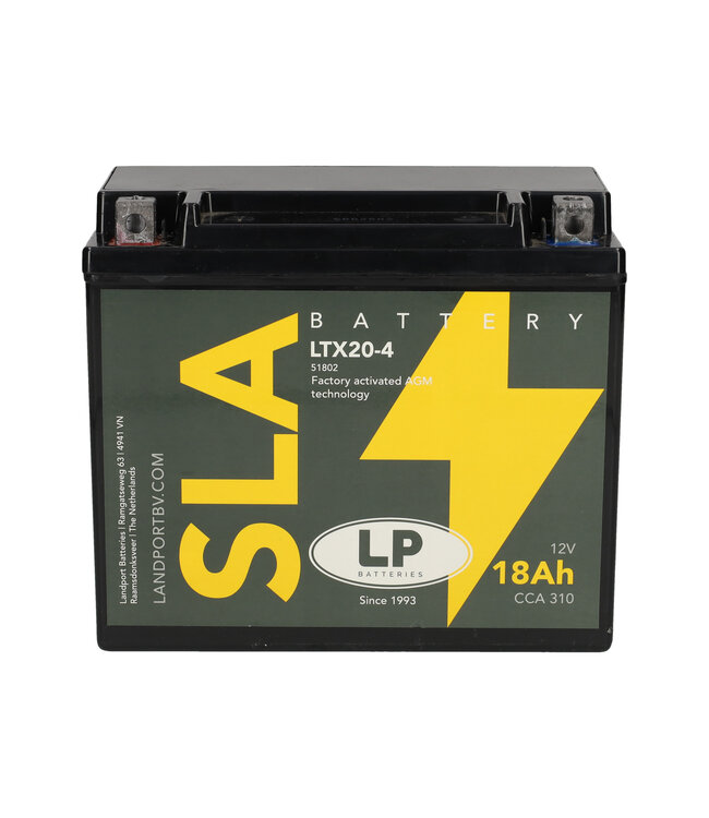 Landport (LP) SLA LTX20-4 AGM motor accu 12 volt 18 ah (51802 - YTX20-4)