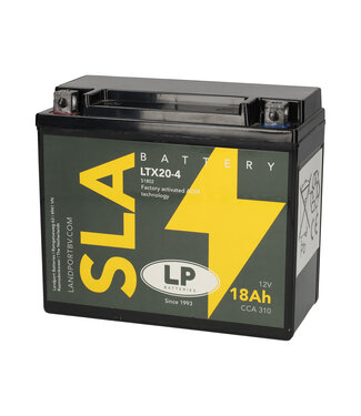 Landport (LP) SLA LTX20-4 AGM motoraccu 12 volt 18 ah (51802 - YTX20-4)