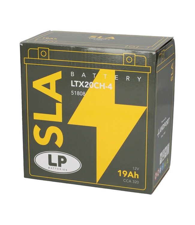 Landport (LP) SLA LTX20CH-4 AGM motor accu 12 volt 19 ah (51808 - YTX20CH-4)