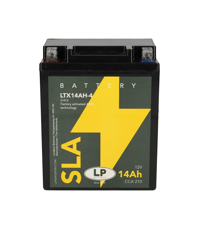 Landport (LP) SLA LTX14AH-4 AGM motor accu 12 volt 14 ah (51412 - YTX14AH-4)