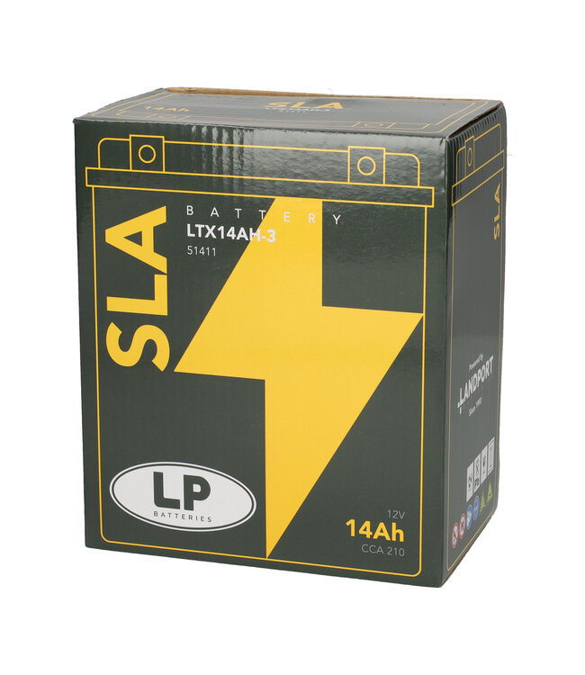 Landport (LP) SLA LTX14AH-3 AGM motor accu 12 volt 14 ah (51411 - YTX14AH-3)