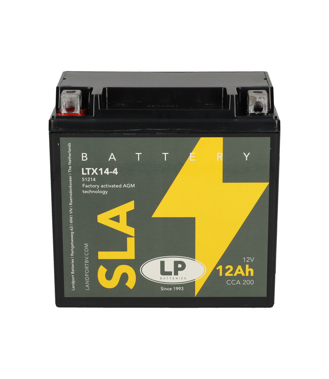 Landport (LP) SLA LTX14-4 AGM motor accu 12 volt 12,0 ah (51214 - YTX14-4)