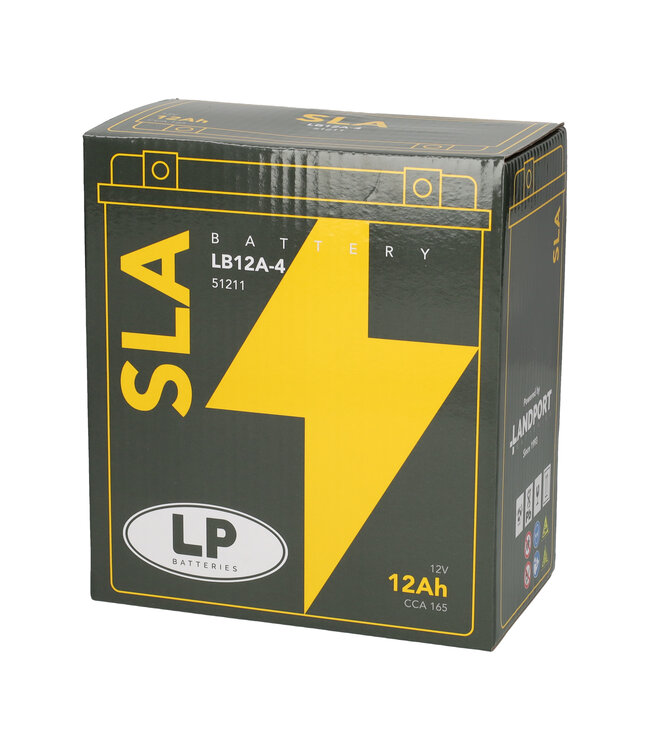 Landport (LP) SLA LB12A-4 AGM motor accu 12 volt 12 ah (51211 - YB12A-4)