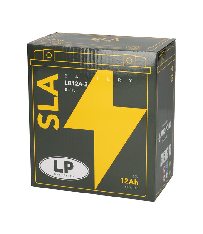 Landport (LP) SLA LB12A-3 AGM motor accu 12 volt 12 ah (51213 - YB12A-3)