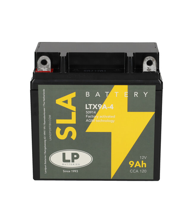 Landport (LP) SLA LTX9A-4 AGM motor accu 12 volt 9 ah (50914 - YTX9A-4)