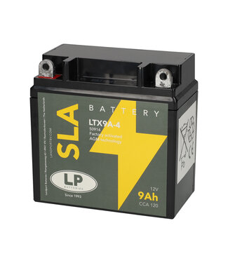 Landport (LP) SLA LTX9A-4 AGM motoraccu 12 volt 9 ah (50914 - YTX9A-4)