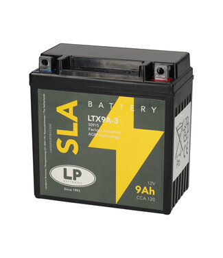 Landport (LP) SLA LTX9A-3 AGM motoraccu 12 volt 9 ah (50915 - YTX9A-3)