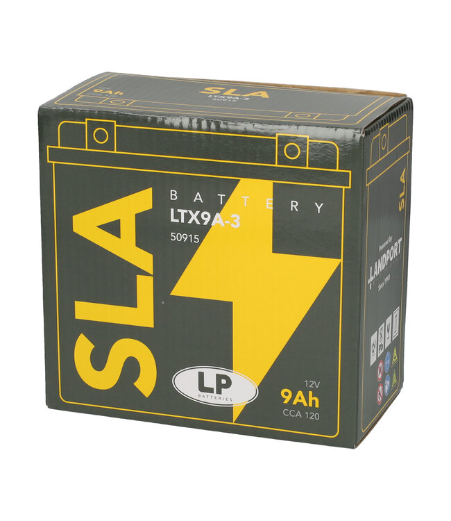 Landport (LP) SLA LTX9A-3 AGM motor accu 12 volt 9 ah (50915 - YTX9A-3)