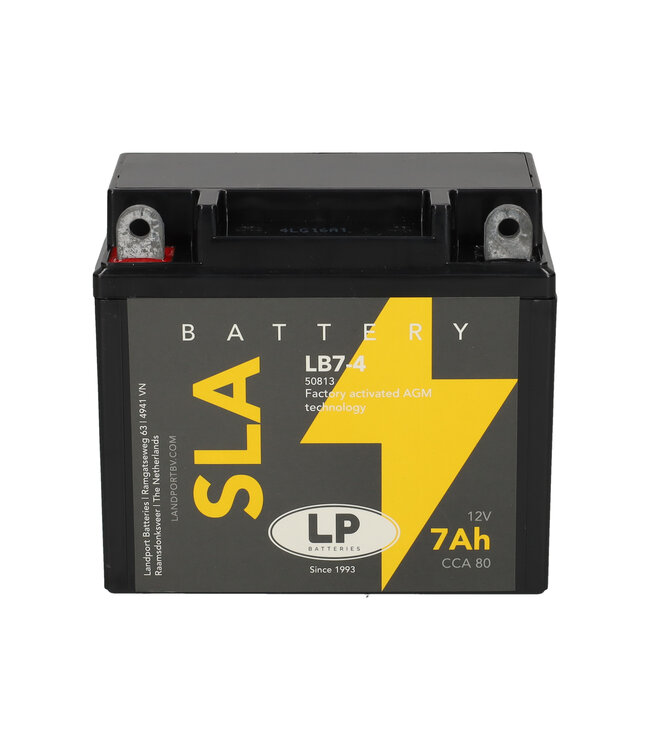 Landport (LP) SLA LB7-4 AGM motor accu 12 volt 7 ah (50813 - YB7-4)