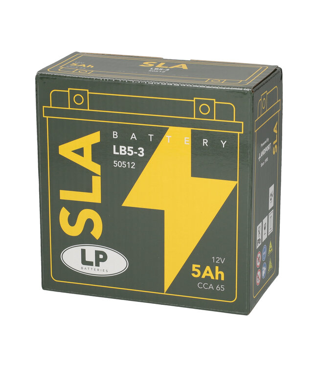 Landport (LP) SLA LB5-3 AGM motor accu 12 volt 5 ah (50512 - YB5-3)