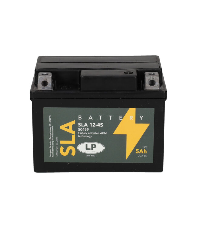 Landport (LP) SLA 12-4S AGM motor accu 12 volt 5,0 ah (50499 - SLA 12-4S)