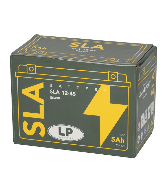 Landport (LP) SLA 12-4S AGM motor accu 12 volt 5,0 ah (50499 - SLA 12-4S)