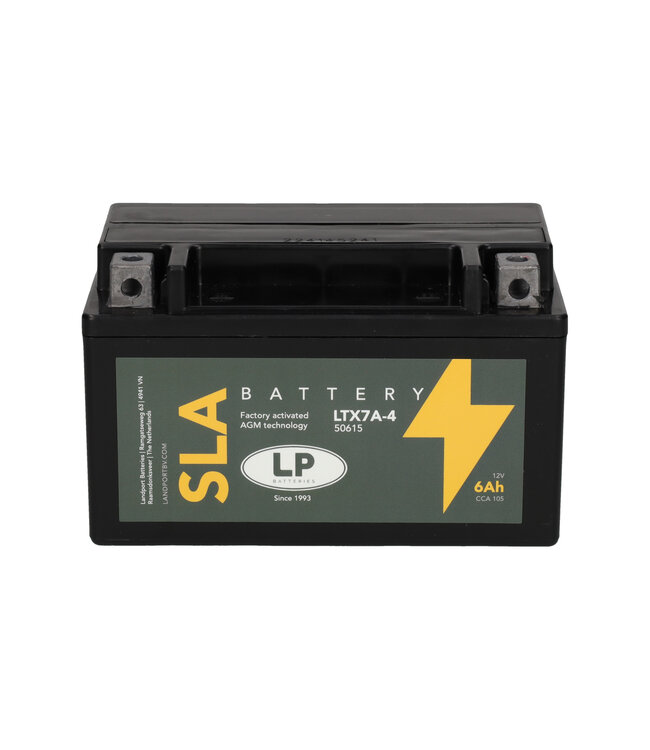 Landport (LP) SLA LTX7A-4 (SLA 12-6) AGM motor accu 12 volt 6,0 ah (50615 - YTX7A-4)