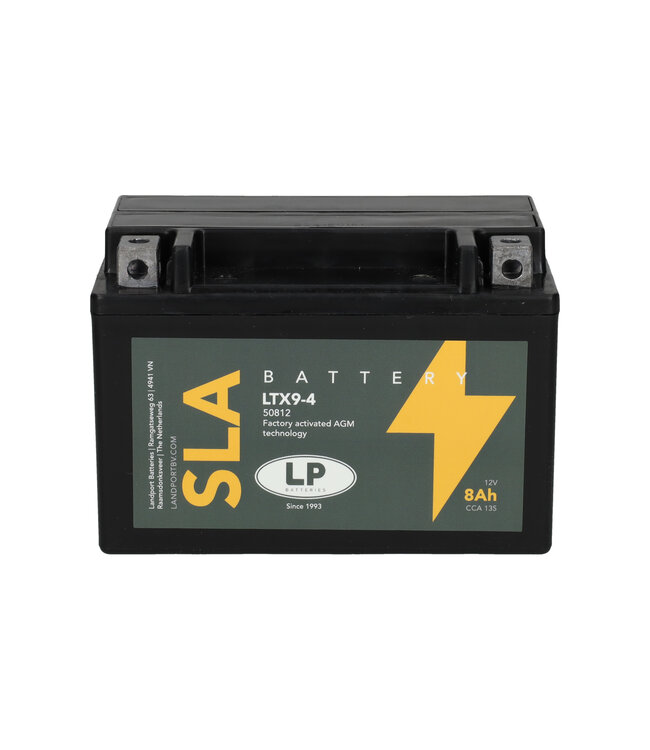 Landport (LP) SLA LTX9-4 (SLA 12-8) AGM motor accu 12 volt 8,0 ah (50812 - YTX9-4)