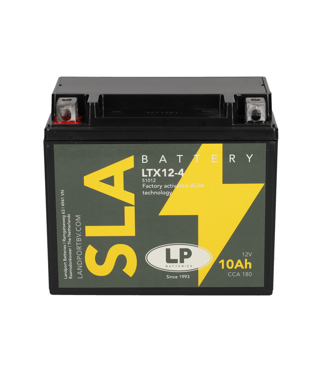 Landport (LP) SLA LTX12-4 (SLA 12-10) AGM motor accu 12 volt 10,0 ah (51012 - YTX12-4)