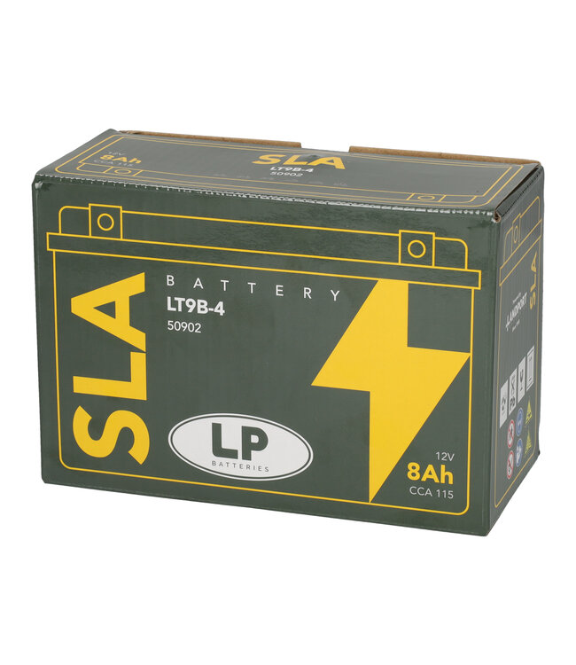 Landport (LP) SLA LT9B-4 AGM motor accu 12 volt 8,0 ah (50902 - YT9B-4)