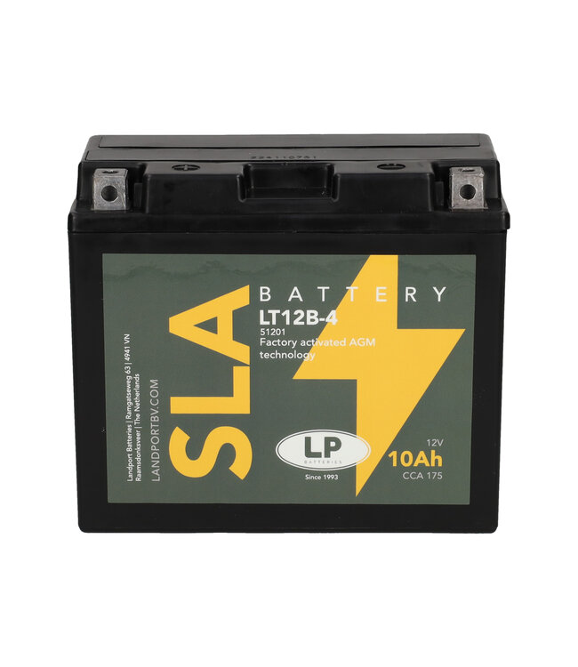 Landport (LP) SLA LT12B-4 AGM motor accu 12 volt 10,0 ah (51201 - YT12B-4)