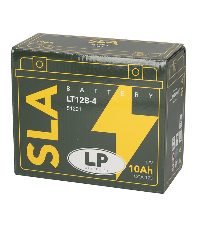 Landport (LP) SLA LT12B-4 AGM motor accu 12 volt 10,0 ah (51201 - YT12B-4)