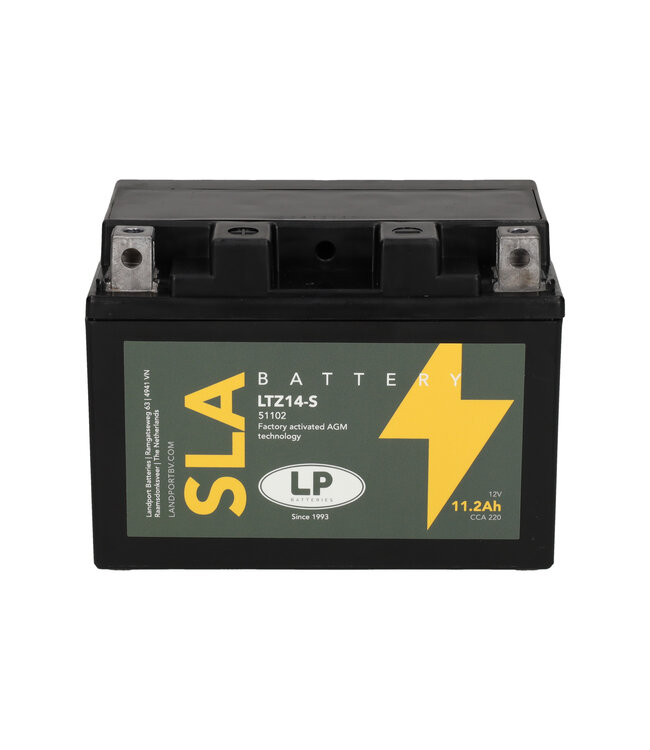 Landport (LP) SLA LTZ14-S AGM motor accu 12 volt 11,2 ah (51102 - YTZ14-S)