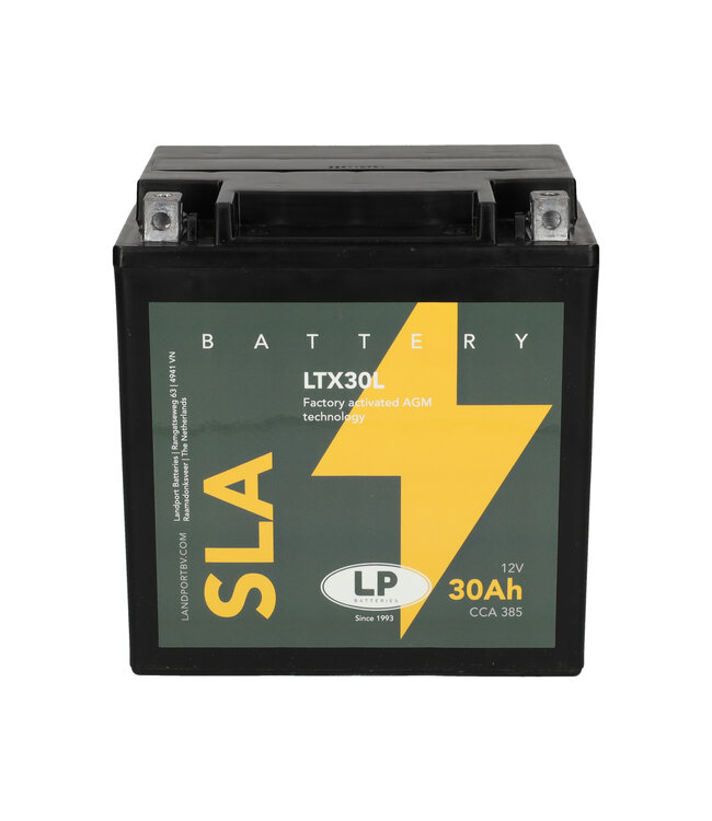 Landport (LP) SLA LTX30L AGM motor accu 12 volt 30,0 ah (83000 - YTX30L)