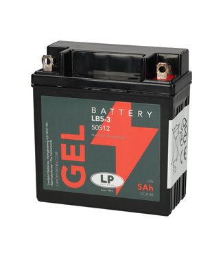 Landport (LP) LB5-3 motor GEL accu 12 volt 5 ah (50512 - GB5L-B)