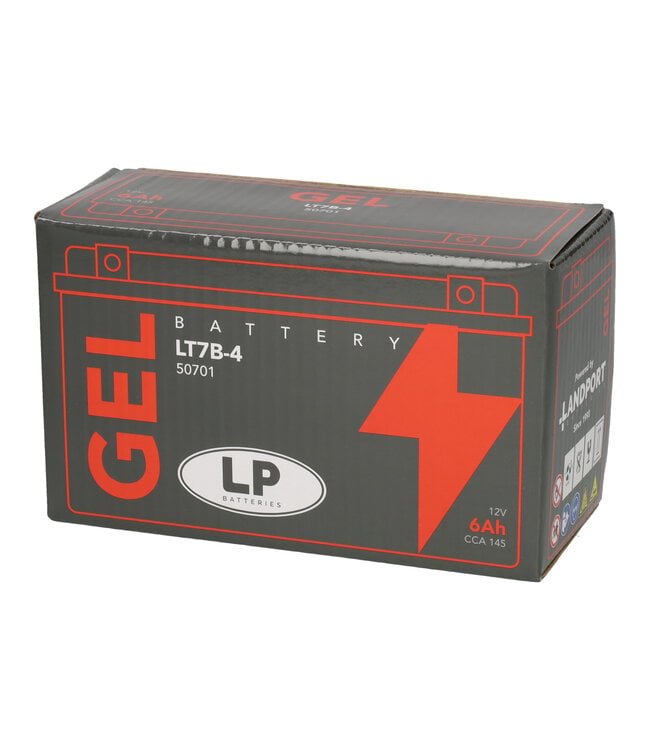 Landport (LP) LT7B-4 motor GEL accu 12 volt 6 ah (50701 - GT7B-4)