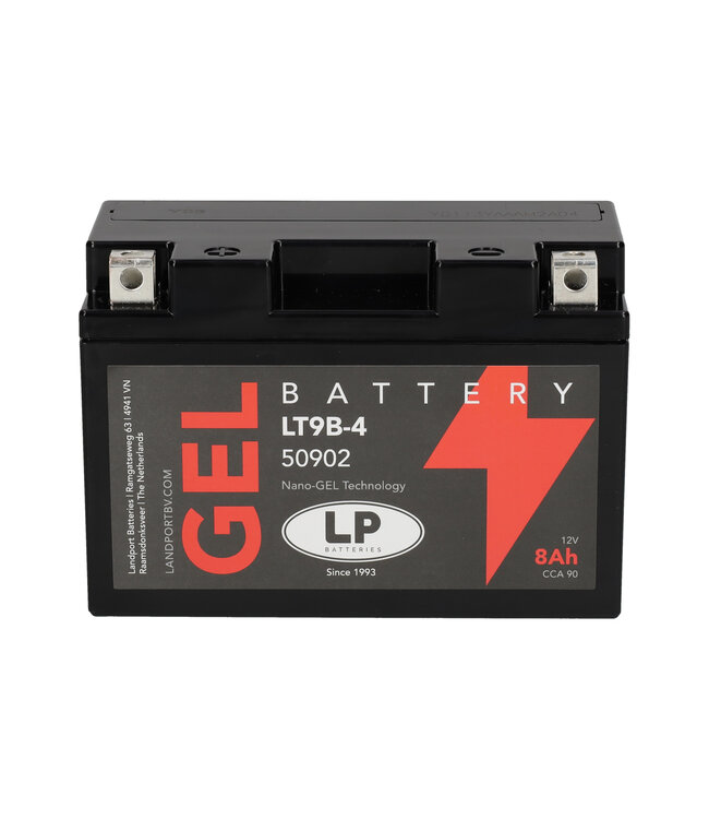 Landport (LP) LT9B-4 motor GEL accu 12 volt 8,0 ah (50902 - GT9B-4)