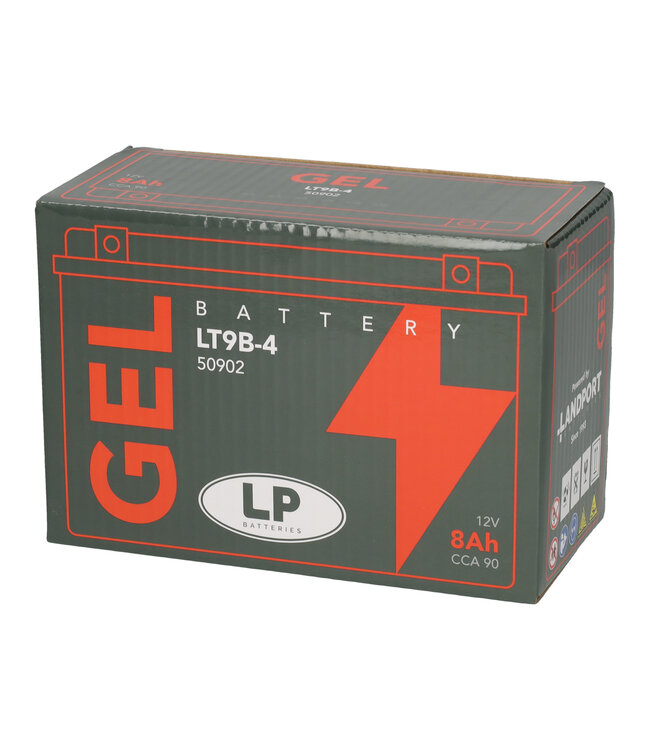 Landport (LP) LT9B-4 motor GEL accu 12 volt 8,0 ah (50902 - GT9B-4)