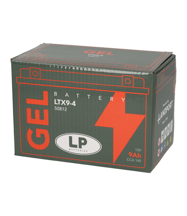 Landport (LP) LTX9-4 motor GEL accu 12 volt 9,0 ah (50812 - GTX9-4)