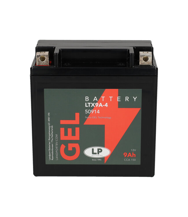 Landport (LP) LTX9A-4 motor GEL accu 12 volt 9 ah (50914 - GB9B)