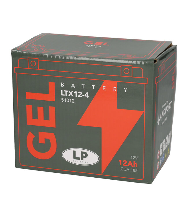 Landport (LP) LTX12-4 motor GEL accu 12 volt 12,0 ah (51012 - GTX12-4)