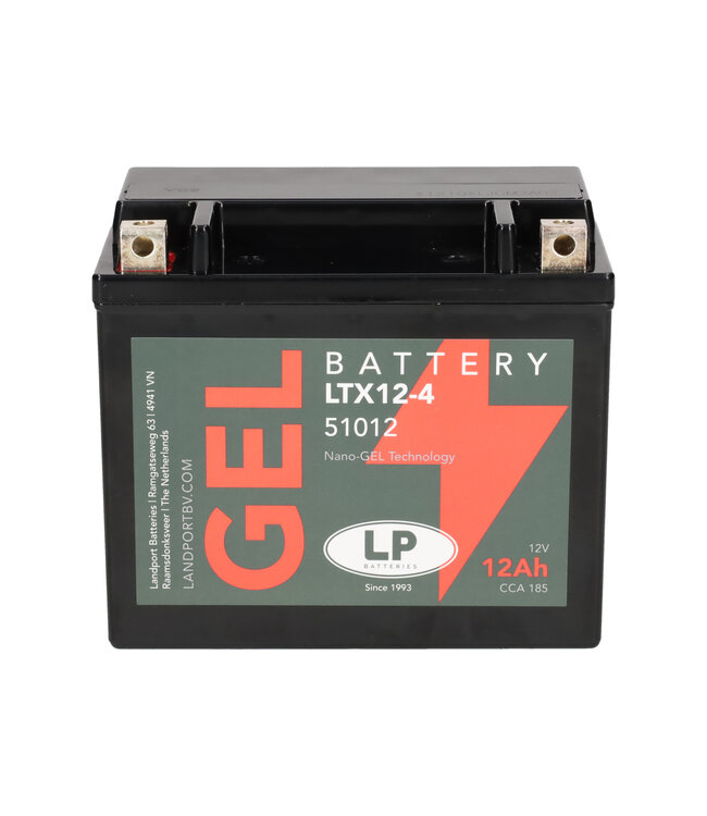 Landport (LP) LTX12-4 motor GEL accu 12 volt 12,0 ah (51012 - GTX12-4)
