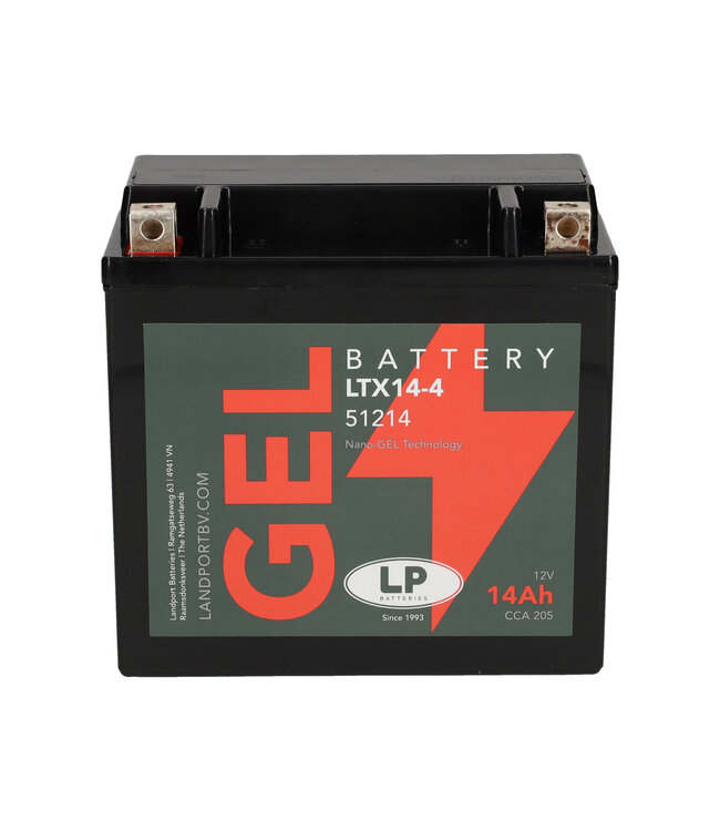 Landport (LP) LTX14-4 motor GEL accu 12 volt 14,0 ah (51214 - GTX14-4)