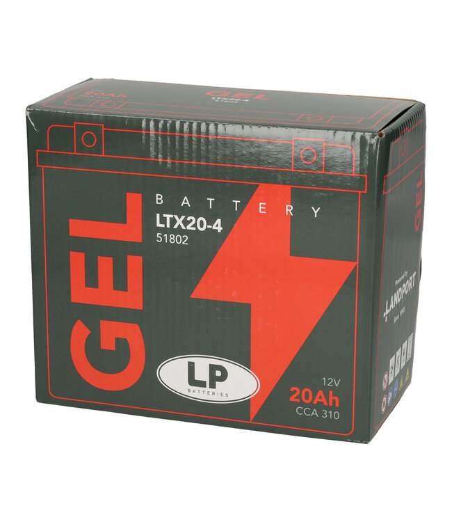 Landport (LP) LTX20-4 motor GEL accu 12 volt 20 ah (51802 - GTX20-4)